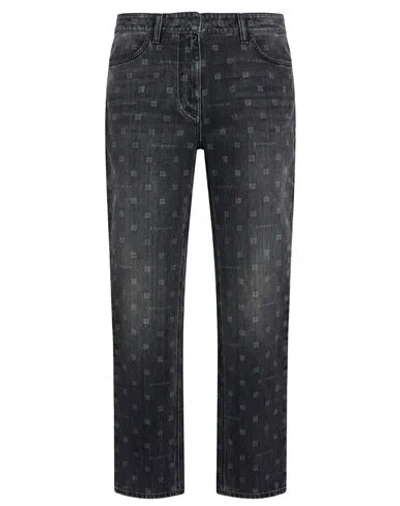 Givenchy Woman Jeans Black Size 10 Cotton In Multi