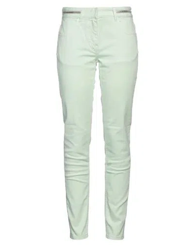 Givenchy Woman Jeans Light Green Size 28 Cotton, Elastane