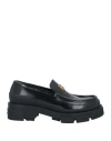 Givenchy Woman Loafers Black Size 11 Bull Skin In Black
