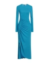 Givenchy Fitted Midi Dress With Side Gathered Detail In Blue