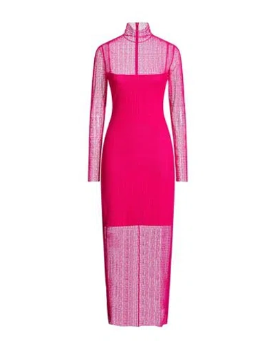 Givenchy Woman Maxi Dress Fuchsia Size 4 Polyamide, Elastane In Pink