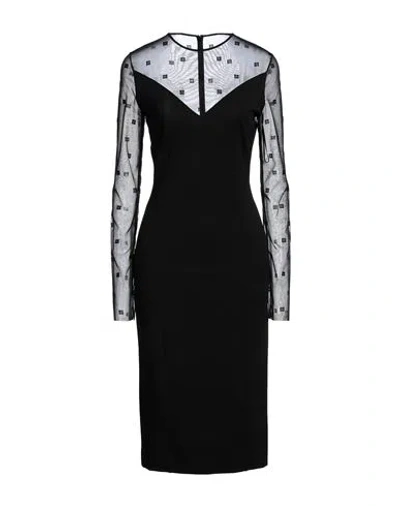 Givenchy Woman Midi Dress Black Size 10 Viscose, Polyamide, Elastane