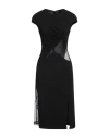 Givenchy Womens Black Semi-sheer Cut-out Woven Midi Dress In Black