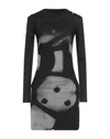 Givenchy Layered Printed Tulle And Cotton-jersey Midi Dress In Black