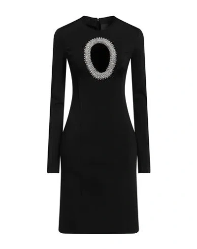 Givenchy Woman Midi Dress Black Size S Viscose, Polyamide, Elastane, Glass, Brass