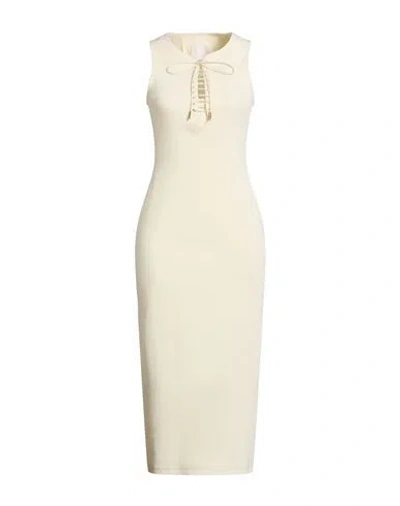 Givenchy Woman Midi Dress Ivory Size S Cotton, Elastane In White