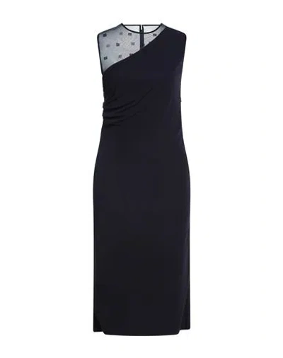 Givenchy Woman Midi Dress Midnight Blue Size 4 Viscose, Polyamide, Elastane In Black