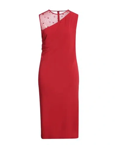 Givenchy Woman Midi Dress Red Size 8 Viscose, Polyamide, Elastane