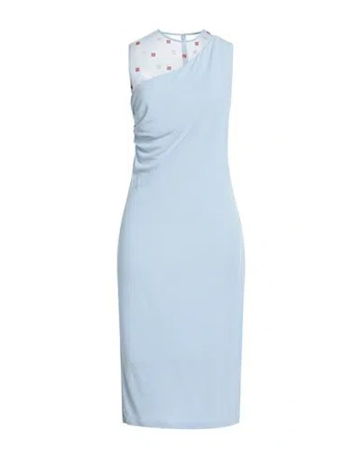 Givenchy Woman Midi Dress Sky Blue Size 4 Viscose, Polyamide, Elastane