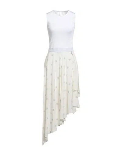 Givenchy Woman Midi Dress White Size 8 Silk, Polyester, Viscose, Polyamide