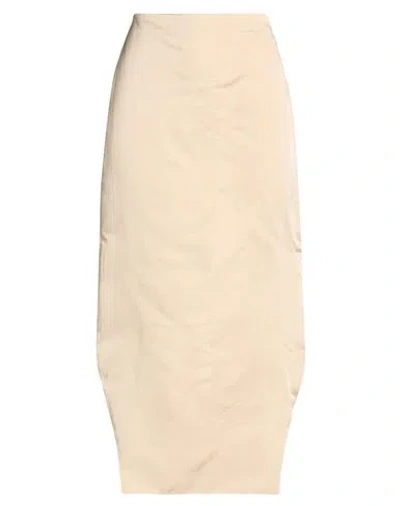 Givenchy Woman Midi Skirt Beige Size 6 Silk In Brown
