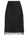 Givenchy Woman Midi Skirt Black Size 6 Wool, Mohair Wool, Polyamide, Viscose In Black