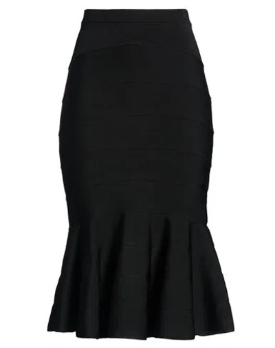 Givenchy Woman Midi Skirt Black Size L Viscose, Polyamide, Elastane