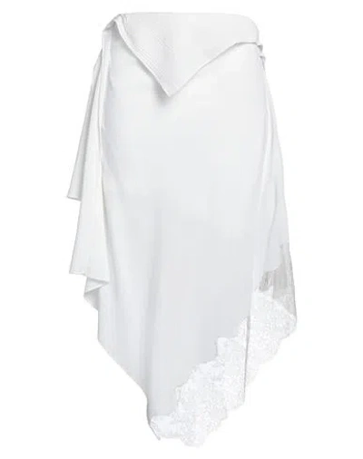 Givenchy Woman Midi Skirt White Size 2 Viscose, Acetate, Polyamide