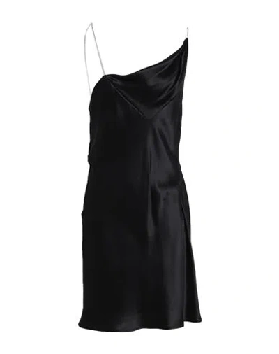 Givenchy One-shoulder Embellished Silk-satin Mini Dress In Black