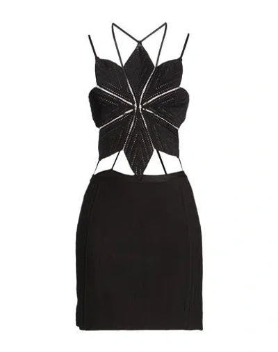 Givenchy Woman Mini Dress Black Size L Viscose, Silk, Polyester, Polyamide, Elastane