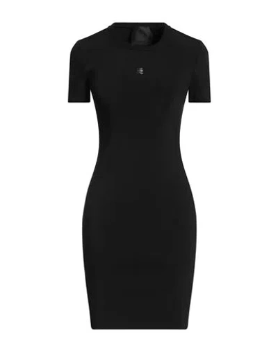Givenchy Fitted Ribbed Cotton Mini Dress In Black