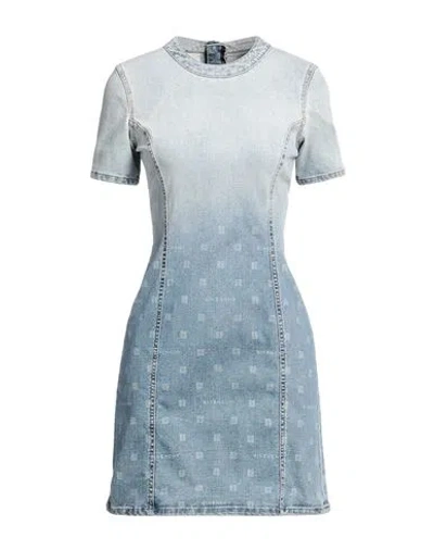 GIVENCHY GIVENCHY WOMAN MINI DRESS BLUE SIZE 10 COTTON, ELASTANE