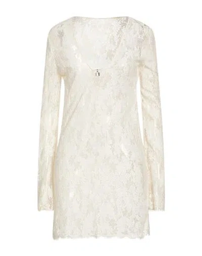 Givenchy Woman Mini Dress Cream Size 4 Cotton, Polyamide In Neutral