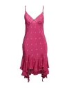 Givenchy Ruffle Silk Mini Dress In Pink