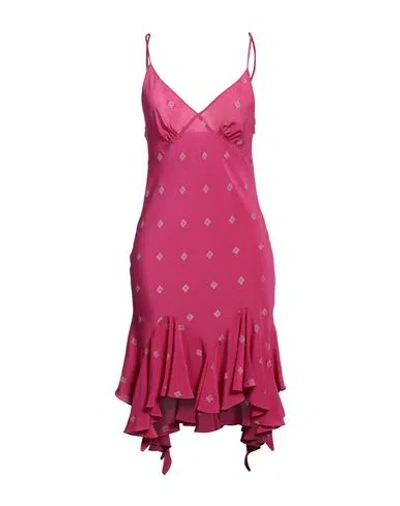 GIVENCHY GIVENCHY WOMAN MINI DRESS FUCHSIA SIZE 6 SILK, POLYESTER