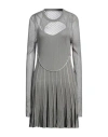 Givenchy Woman Mini Dress Grey Size L Viscose, Polyamide, Polyester