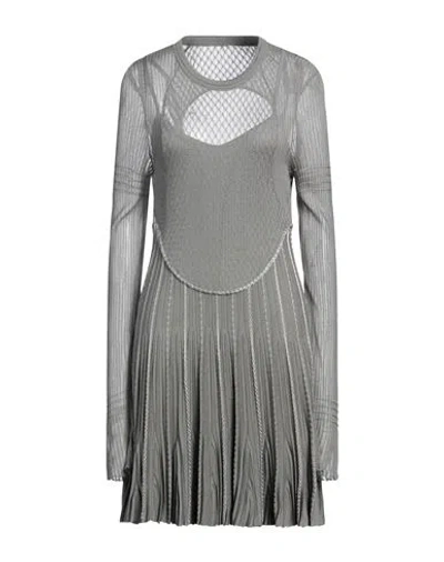 Givenchy Woman Mini Dress Grey Size L Viscose, Polyamide, Polyester In Grey