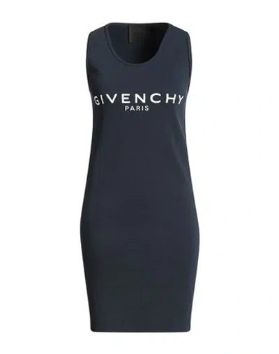 Givenchy Woman Mini Dress Navy Size Xl Cotton, Elastane In Blue