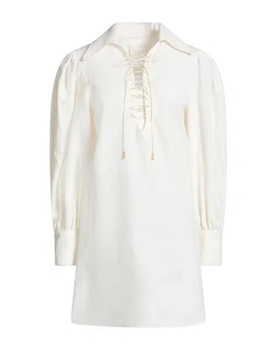 Givenchy Woman Mini Dress Off White Size 10 Linen