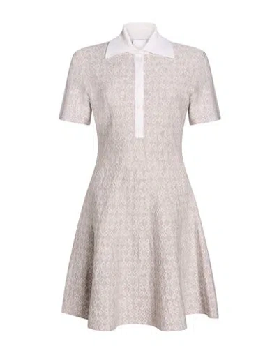 Givenchy Woman Mini Dress Taupe Size L Wool, Viscose, Polyamide, Elastane In Gray