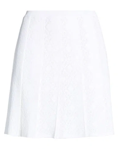Givenchy Woman Mini Skirt White Size M Viscose, Polyamide, Polyester