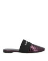 Givenchy Woman Mules & Clogs Mauve Size 8 Calfskin, Textile Fibers In Purple