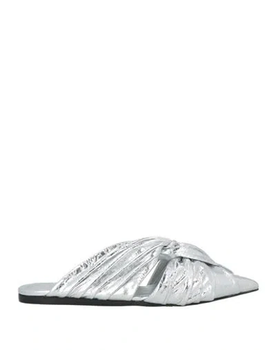 Givenchy Woman Mules & Clogs Silver Size 8 Leather