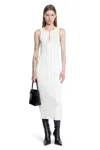 Givenchy Lace-up Ribbed Midi Dress With High Neckline