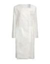 Givenchy Woman Overcoat & Trench Coat Off White Size 6 Silk, Polyamide In Off White