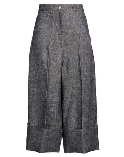 Givenchy Woman Pants Blue Size 8 Linen, Viscose, Hemp, Silk In Gray