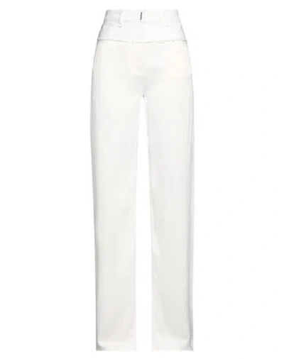 Givenchy Woman Pants Cream Size 28 Cotton, Elastane In White