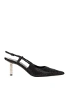 Givenchy Slim G-cube Crystal Embellished Pointed Toe Slingback Pump In Black