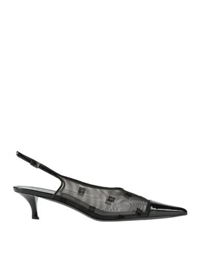 Givenchy Woman Pumps Black Size 7 Textile Fibers, Leather