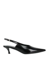 Givenchy Show Kitten-heel Slingback Leather Pumps In Black