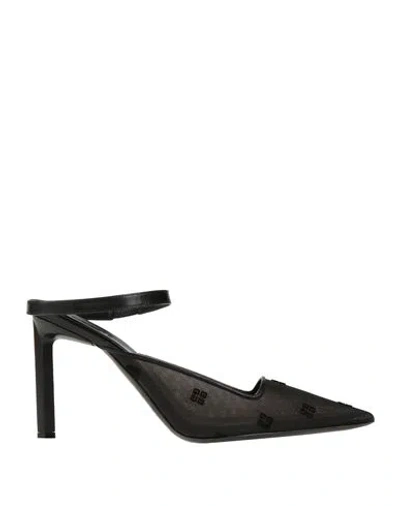 Givenchy Woman Pumps Black Size 8 Leather, Textile Fibers