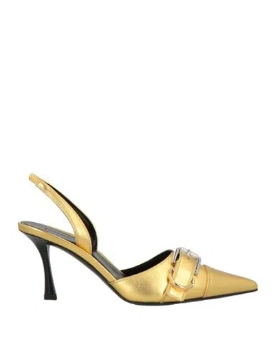 Givenchy Woman Pumps Gold Size 8 Lambskin In Multi