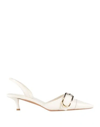 Givenchy Woman Pumps Ivory Size 6.5 Calfskin In White
