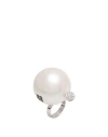 Givenchy Woman Ring Cream Size 7.75 Brass In White
