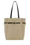 GIVENCHY GIVENCHY WOMAN SAND CANVAS SMALL VOYOU SHOPPING BAG