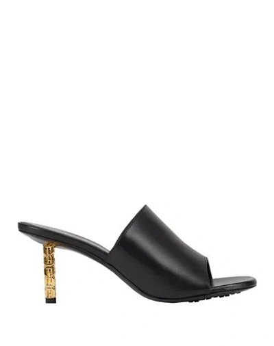 Givenchy G Cube Leather Mules In Black