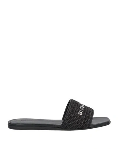 Givenchy Woman Sandals Black Size 6 Polyamide, Cotton