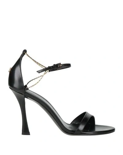 Givenchy Woman Sandals Black Size 8 Calfskin In Multi