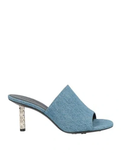 Givenchy Woman Sandals Blue Size 6 Textile Fibers