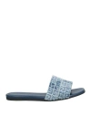 Givenchy 4g Jacquard Flat Sandals In Blue
